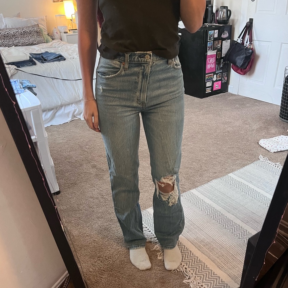 90s straight high rise Abercrombie jeans